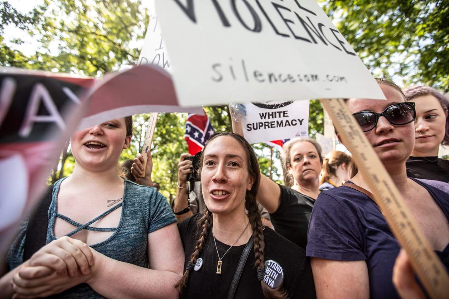 Protesters and counter protesters clash at Chapel Hill over Silent Sam issue